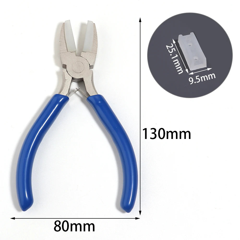 Flat Nose Pliers Nylon Jaws – High Carbon Steel Jewelry Tool Jewelry Making Pliers PLUSH
