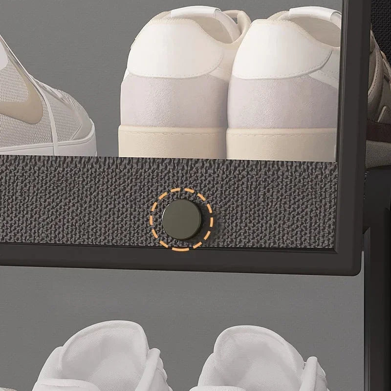 Multilayer Dustproof Shoe Rack Cabinet for Small Spaces Shoe Rack Cabinet PLUSH