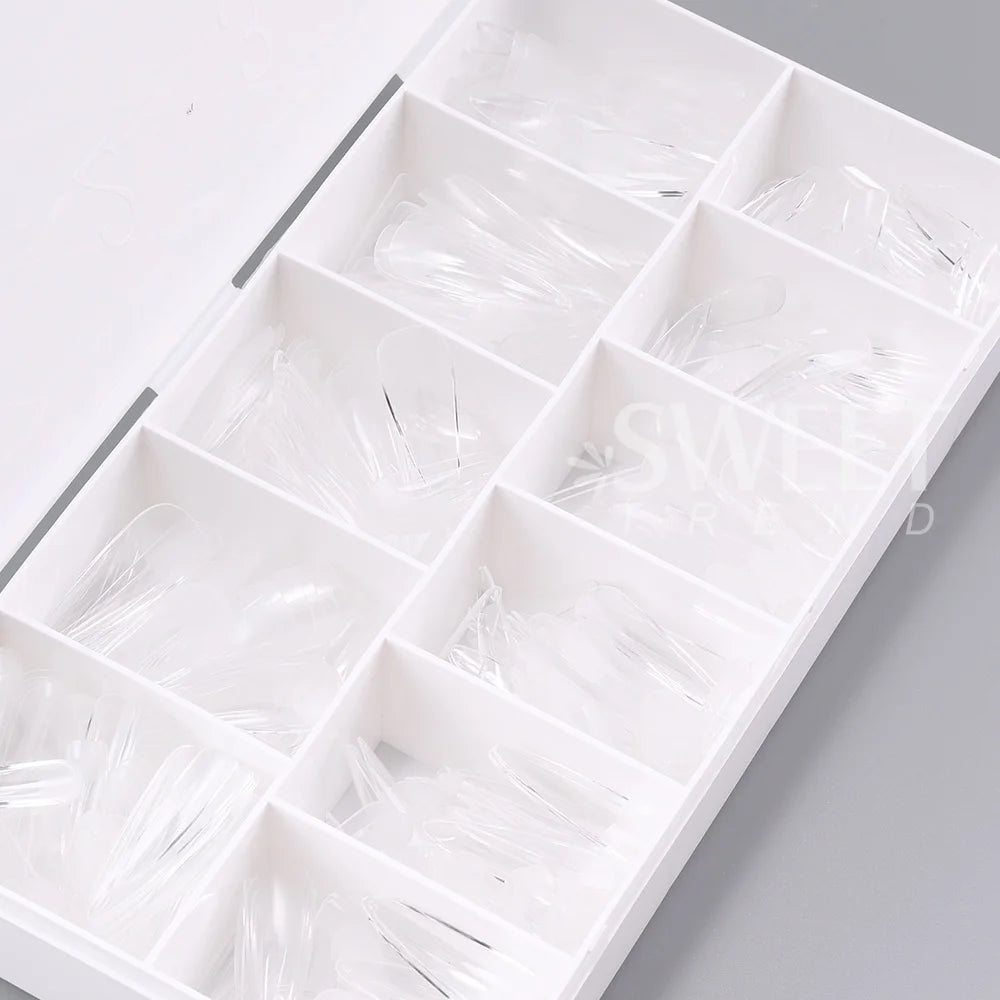 550pcs Frosted Nail Tips – Almond Coffin Press On False Nails Press On Nail Tips PLUSH