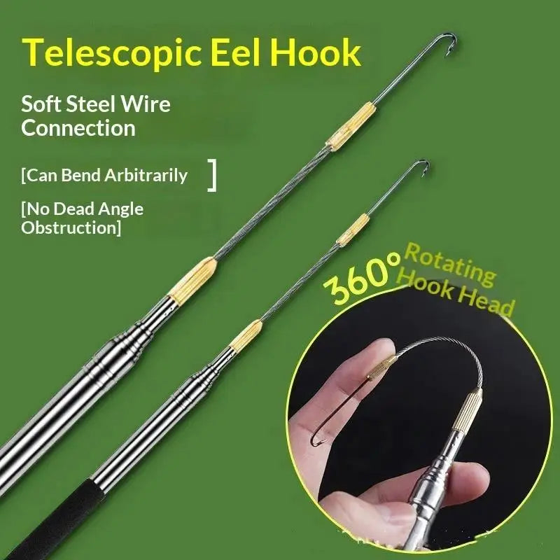 Retractable Eel Hook 360° Rotation Barbed Fishing Hook – 1PC Fishing Hook PLUSH