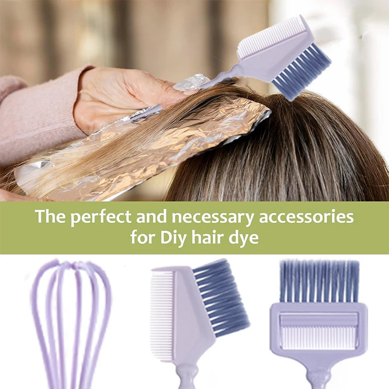 Hair Dye Brush Kit – 2 Brushes & Mixing Bowl | Salon & Home Hair Dye Tool Kit PLUSH