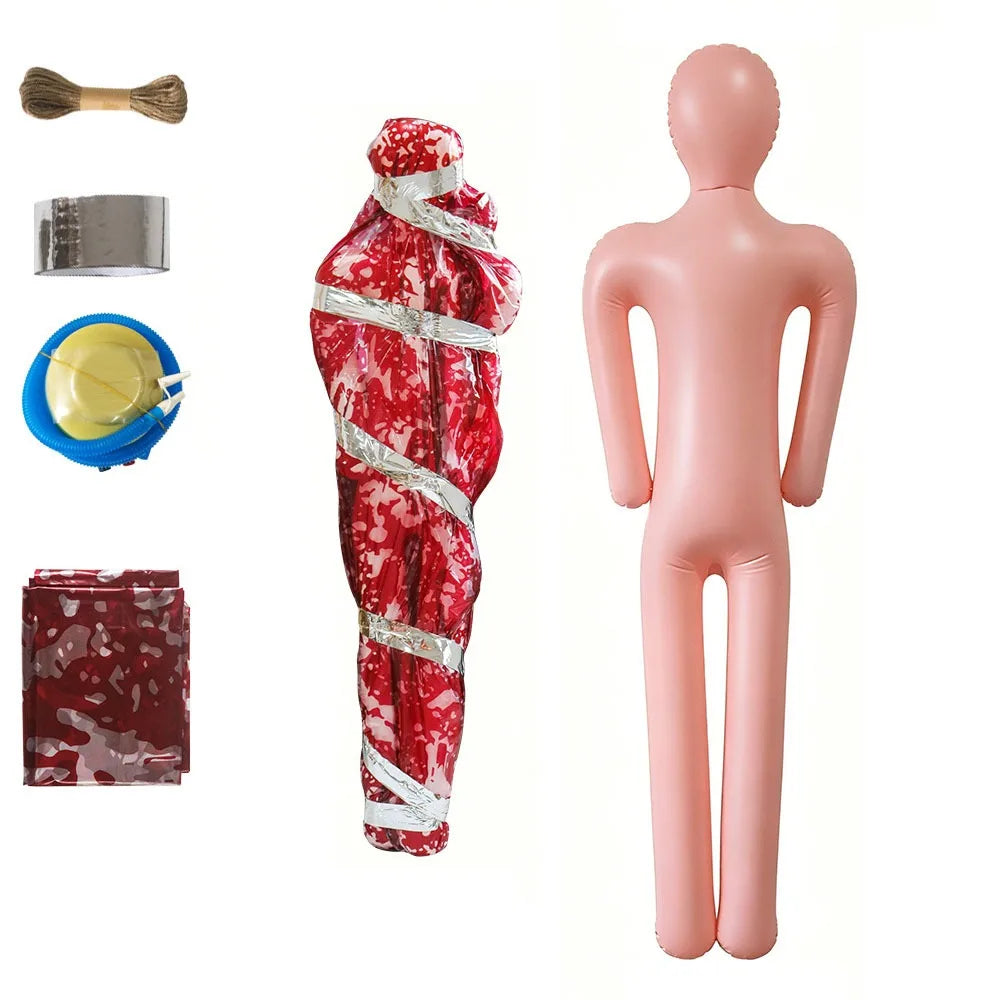 Realistic Inflatable Corpse Prop – Halloween Hanging Dummy Halloween Prop PLUSH Fake Corpse Decor