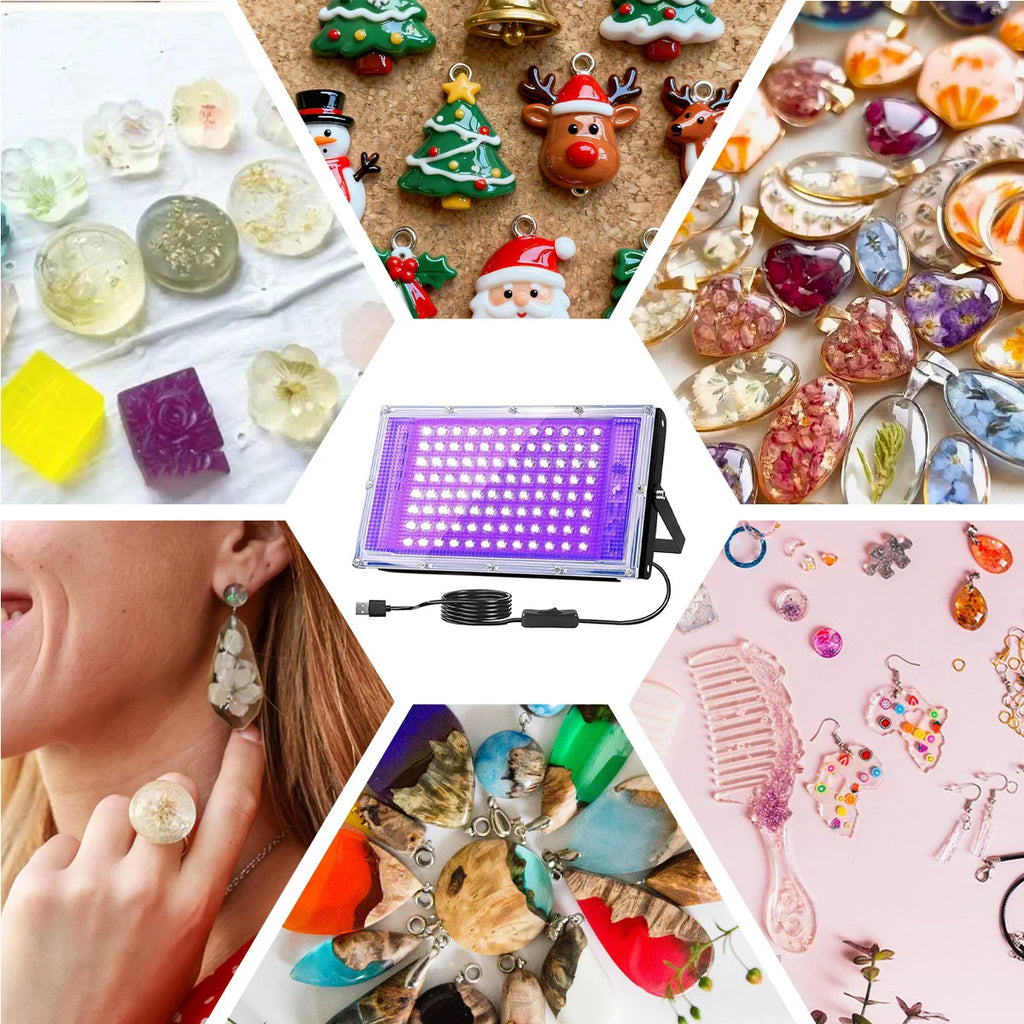UV Resin Curing Light Box 50/96/144 LED – Epoxy & Jewelry DIY UV Resin Curing Box PLUSH