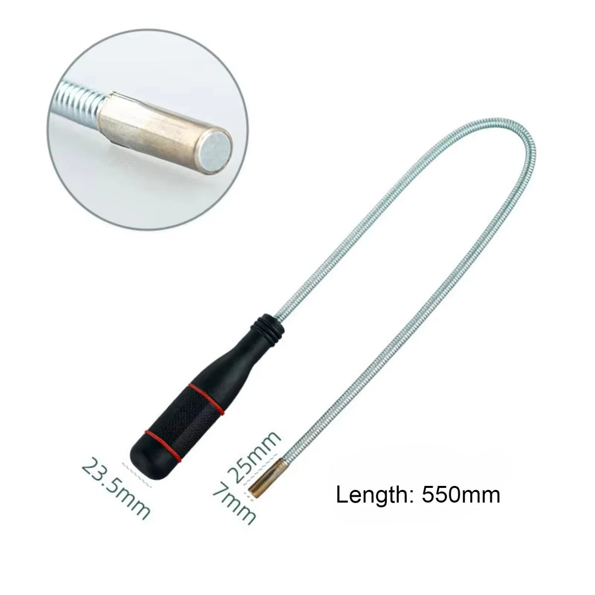 Telescopic Magnetic Pickup Stick & Inspection Mirror Tool Magnetic Pickup Tool PLUSH Flexible Type