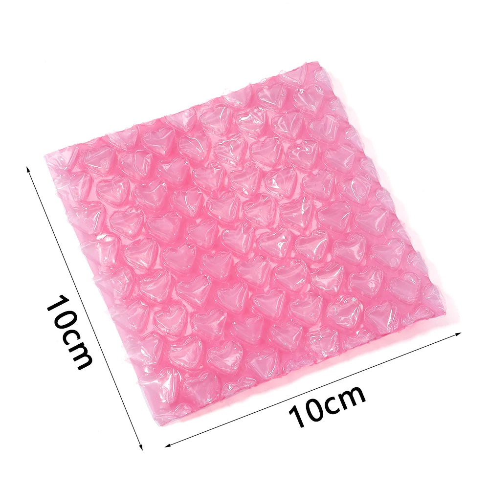 10pcs Heart Bubble Pouches – Jewelry & Gift Shipping Bags Bubble Packaging Pouches PLUSH 10X10cm Hot Pink