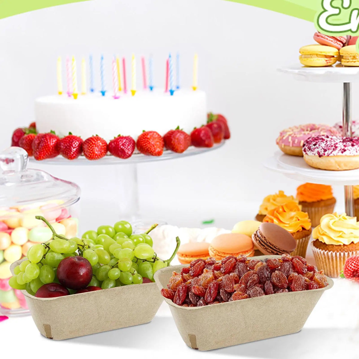 50pcs Paper Pulp Berry Baskets – Eco Fruit Storage Trays Fruit Storage Basket PLUSH