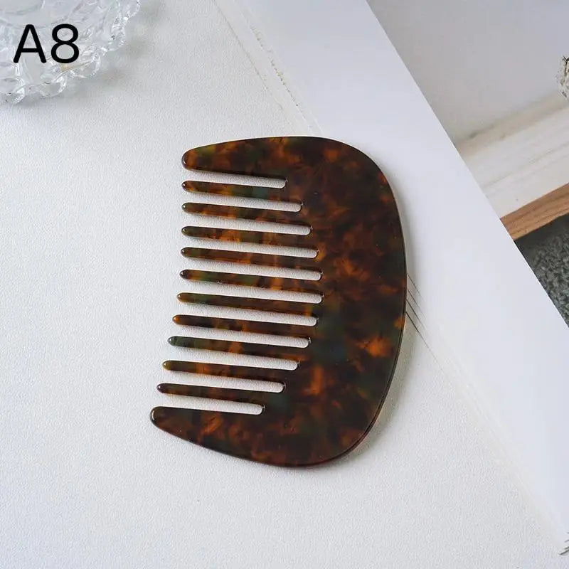 Retro Marble Acetate Hair Comb | Portable Scalp Styling Comb Hair Styling Comb PLUSH A8