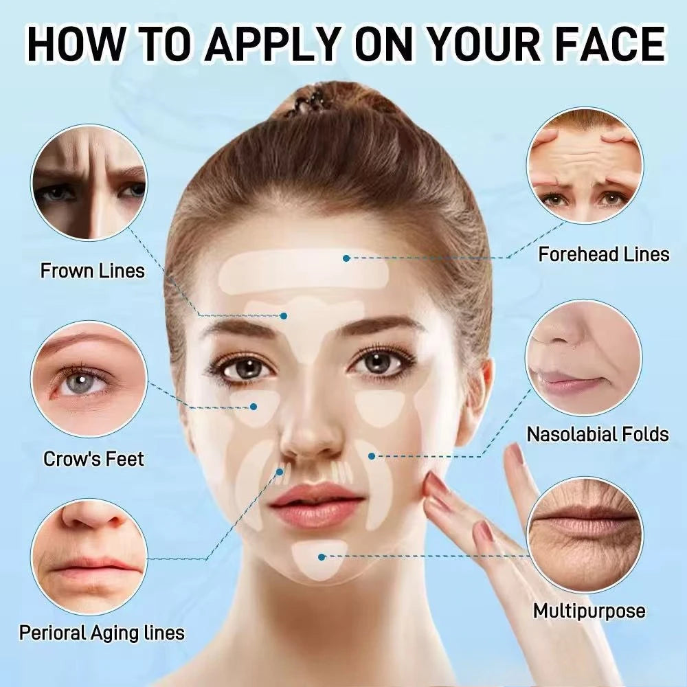 Invisible Anti-Wrinkle Face Patches 45/80pcs – Forehead & Smile Anti-Wrinkle Patches PLUSH