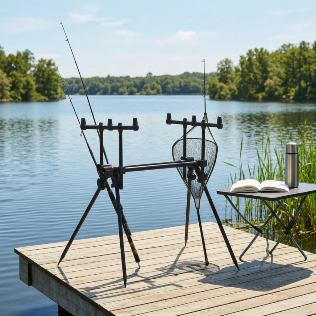 Fishing Rod Stand Adjustable Clamp Bankstick | Rod Pod Fishing Rod Stand PLUSH