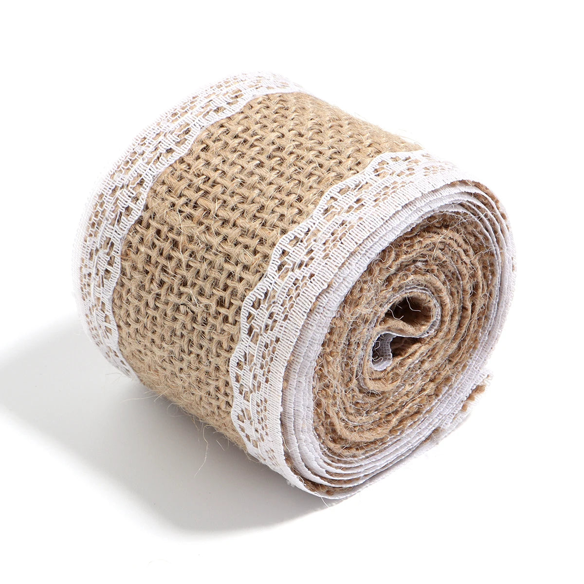 Natural Jute Burlap Ribbon 2m Roll – DIY Craft & Wedding Décor Burlap Craft Ribbon PLUSH Style 9