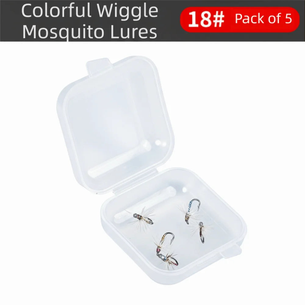 Reflective Fly Fishing Hooks Kit – Handmade High Carbon Flies Fly Fishing Hooks PLUSH Size18 5Pcs