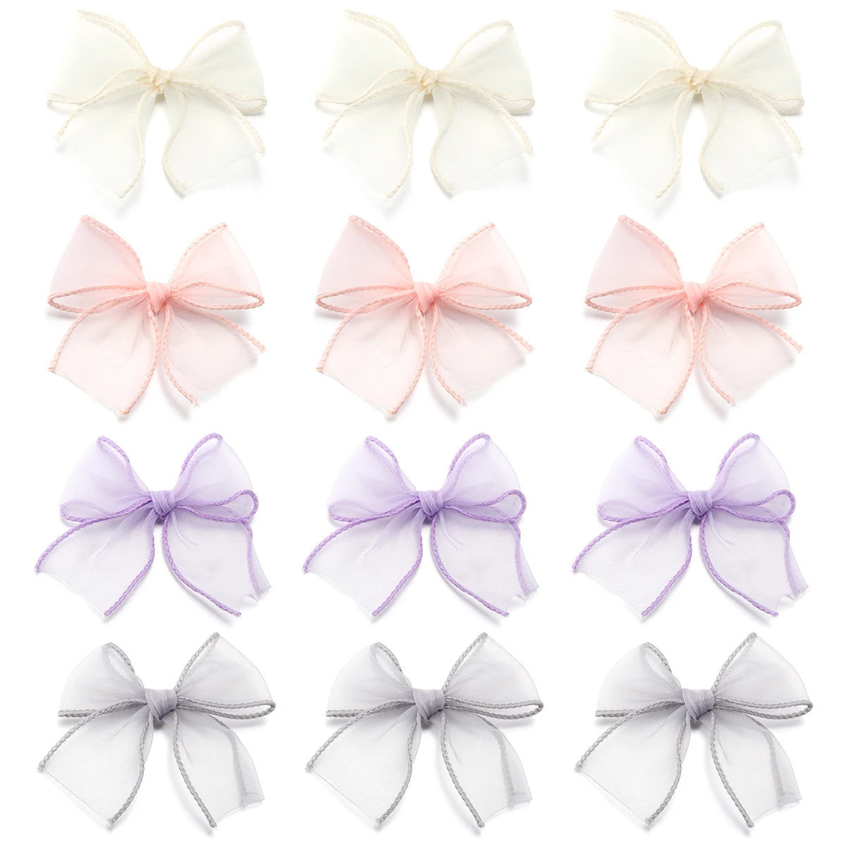 10pcs Satin Organza Ribbon Bows 8x8cm – DIY Craft Decor Ribbon Craft Bows PLUSH