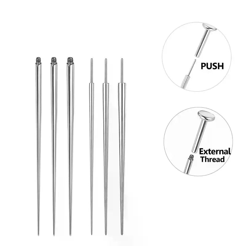 10pcs Stainless Steel Body Piercing Guide Needles | Tool Set Body Piercing Tool PLUSH