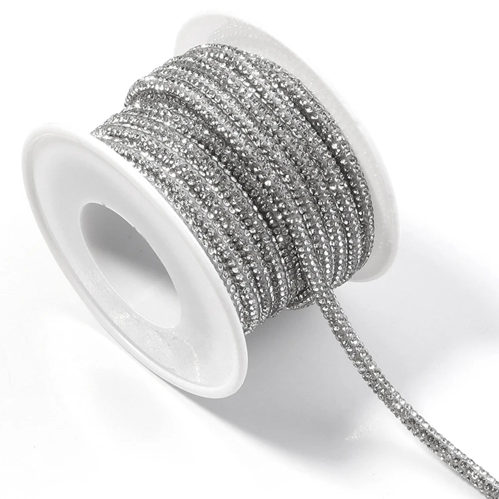 5 Yards Crystal Rhinestone Cup Chain – DIY Jewelry & Crafts Rhinestone Cup Chain PLUSH white 4mm