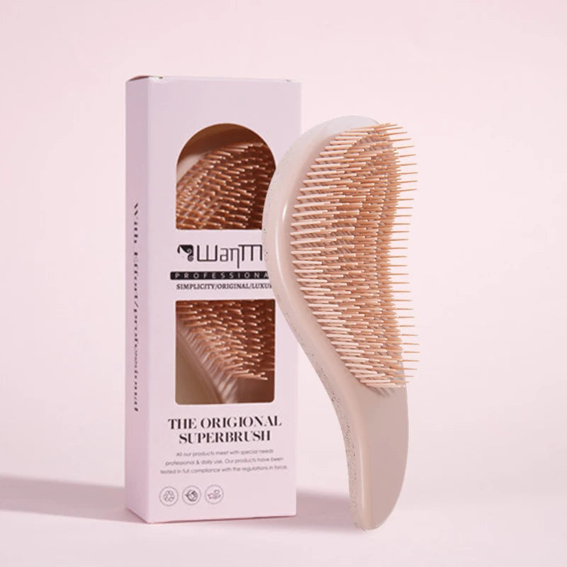 Magic Detangling Hair Comb – Anti-Static Scalp Massage Comb Hair Detangling Comb PLUSH Pink