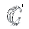 Crystal Multi-Layer Ear Cuffs – Non-Piercing Clip Earrings Clip-On Ear Cuffs PLUSH 1
