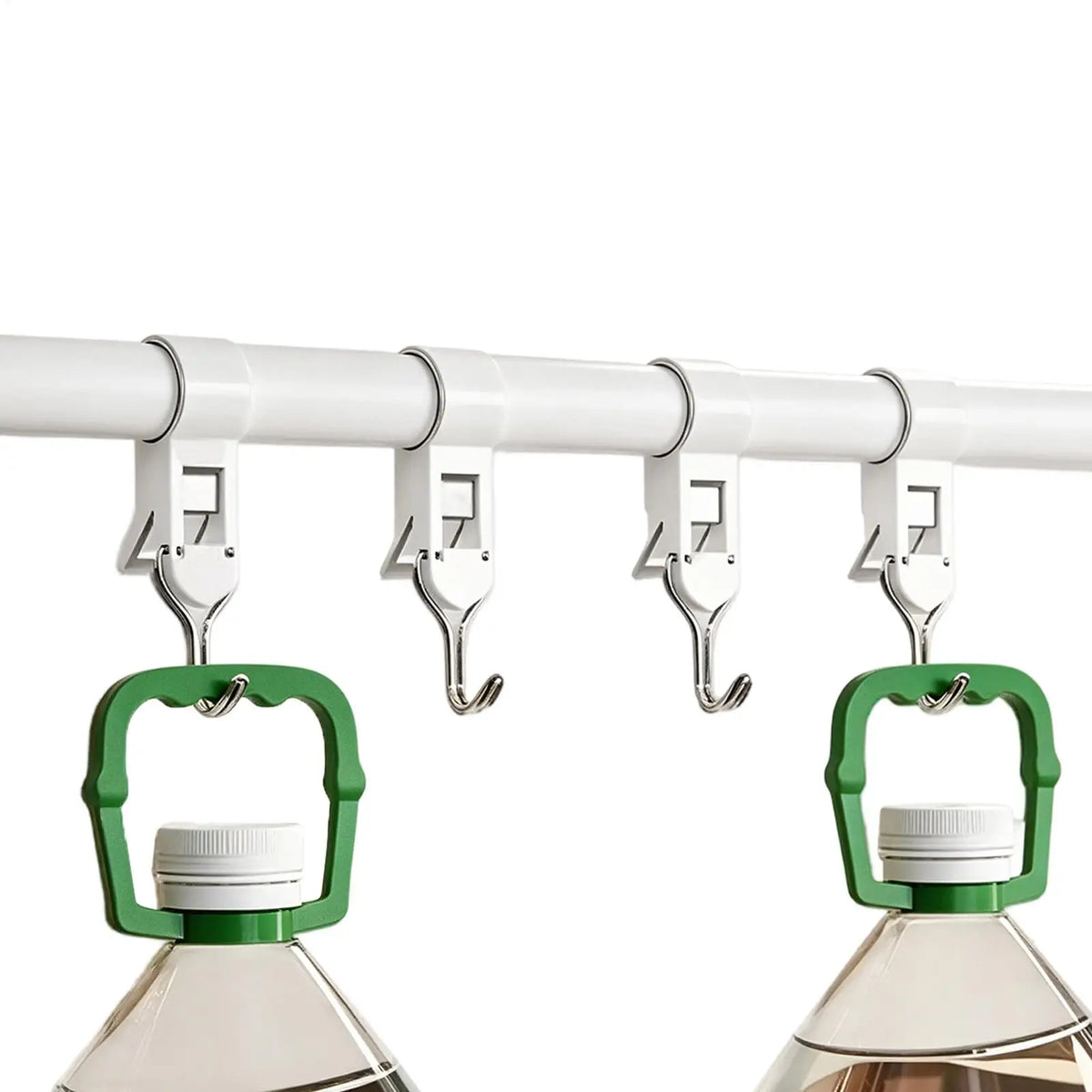 4pcs No-Drill Tube Clamp Hooks | Multi-Purpose Pipe Clip Clamp Hook Organizer PLUSH