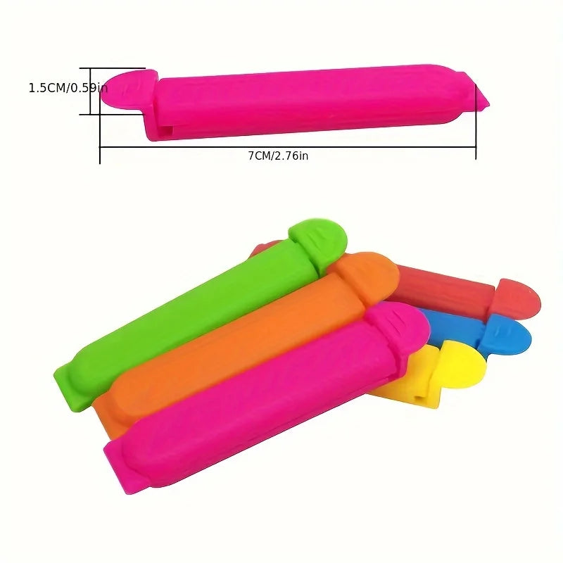 5pcs Colorful Sealing Clips – Bag Clips for Kitchen Storage Kitchen Bag Clips PLUSH