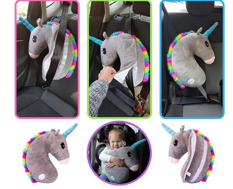 Unicorn Plush Car Seat Belt Cover – Kids Shoulder Pillow Cushion Plush Seat Belt Pillow PLUSH