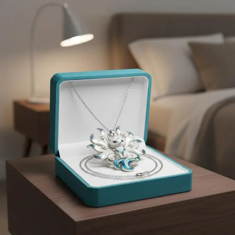 Nine-Tailed Fox Enamel Pendant Necklace & Charm | 1/3 Pcs Enamel Pendant Necklace PLUSH