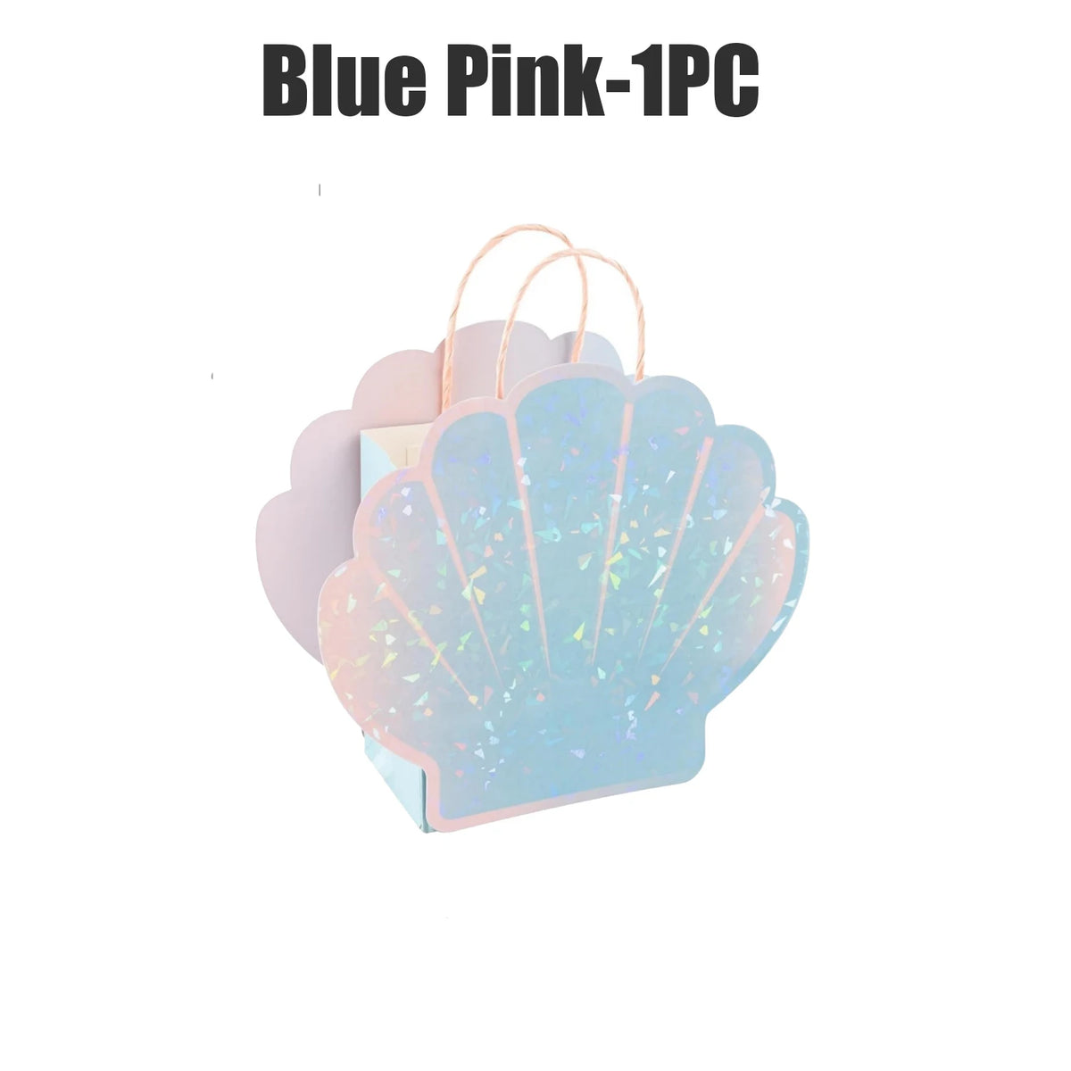 Mermaid Seashell Party Favor Bags | Ocean Theme Goodie Bags Party Favor Bags PLUSH Blue Pink 1PC