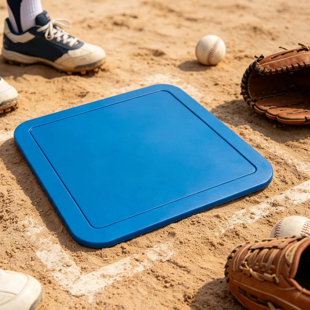 Heavy-Duty Rubber Throwdown Baseball Base Plate | Lightweight Baseball Base Plate PLUSH