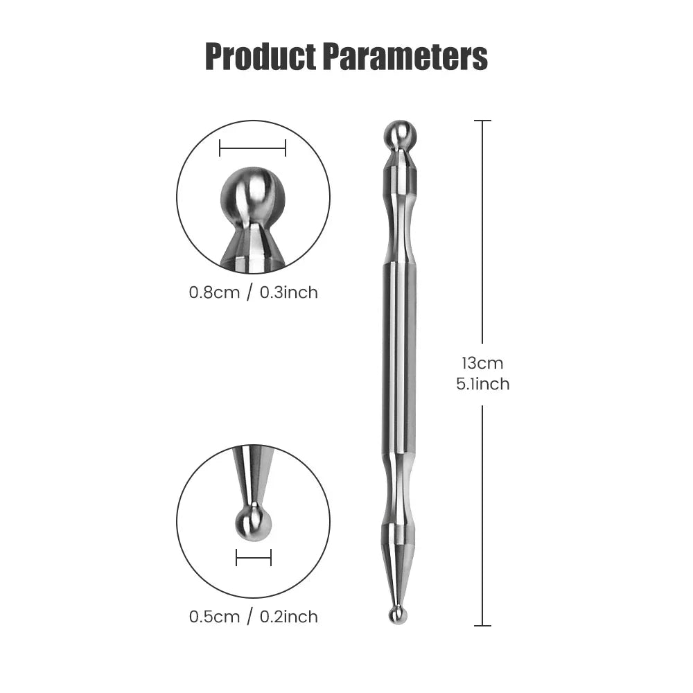 Stainless Steel Acupressure Pen – Dual Head Body Massager Tool Acupressure Massage Tool PLUSH