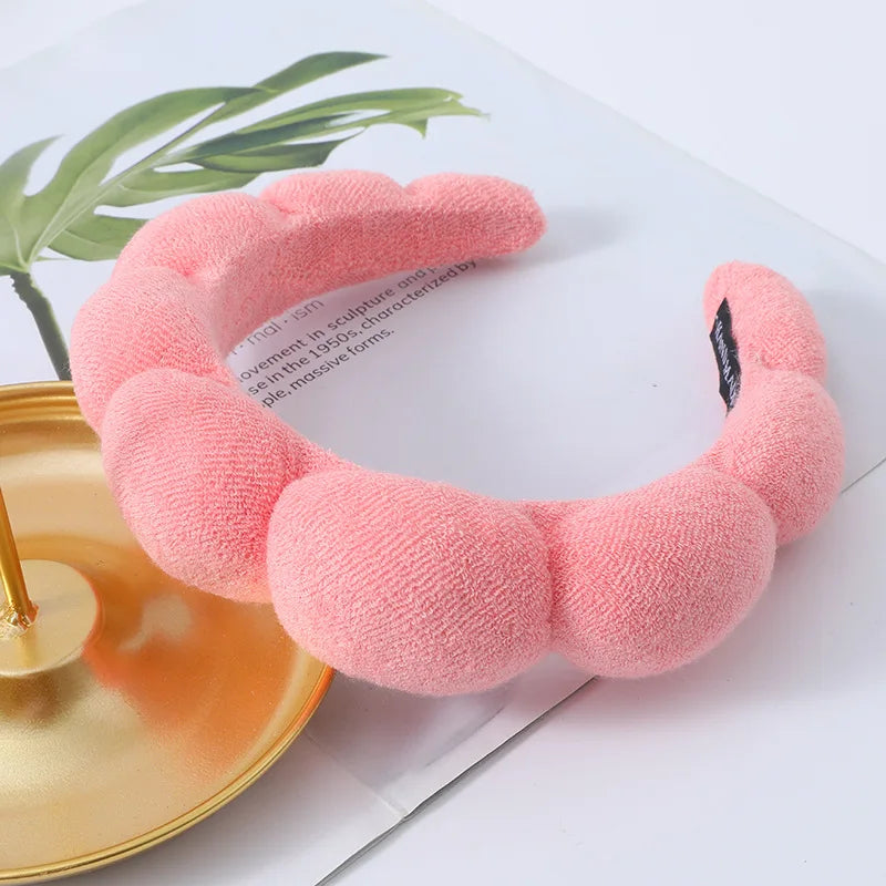 Twist Sponge Spa Headband – Makeup & Face Wash Hair Hoop Spa Hair Headband PLUSH 10