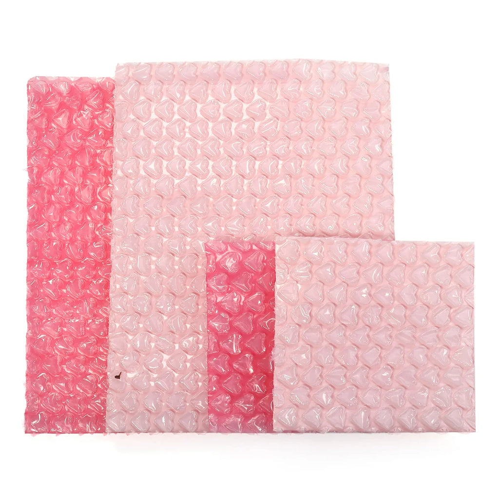 10pcs Heart Bubble Pouches – Jewelry & Gift Shipping Bags Bubble Packaging Pouches PLUSH