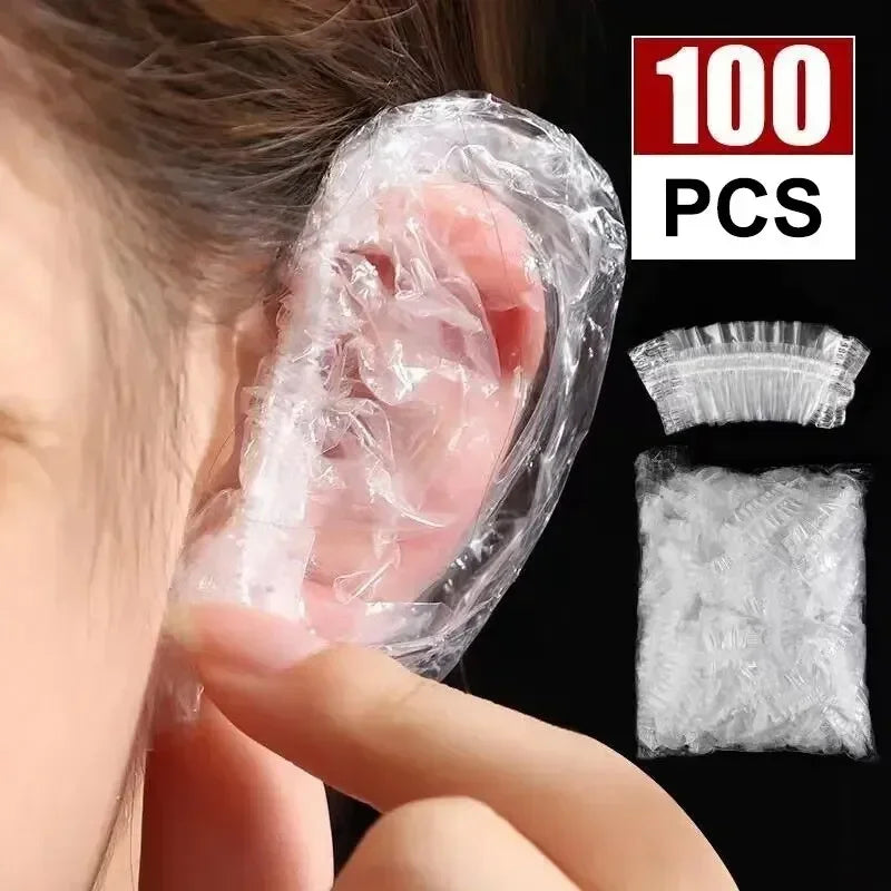 100pcs Disposable Hair Dye Ear Covers – Waterproof Earmuffs Hair Dye Accessories PLUSH Default Title