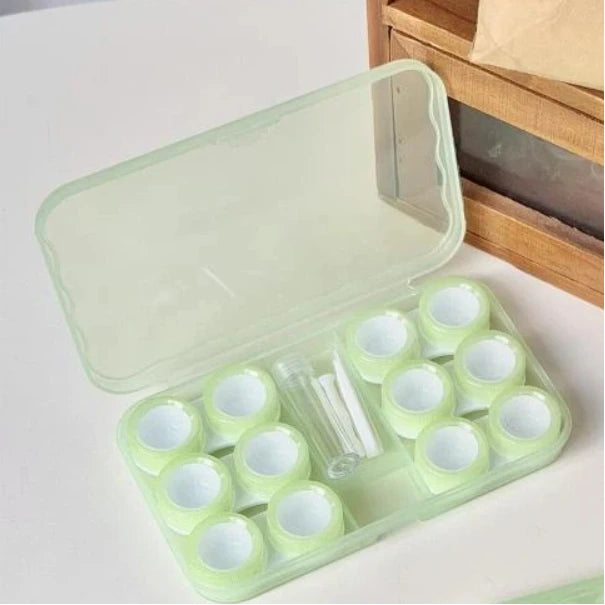 Butterfly Contact Lens Case with Mirror & Tweezers | Portable Contact Lens Case PLUSH style 13