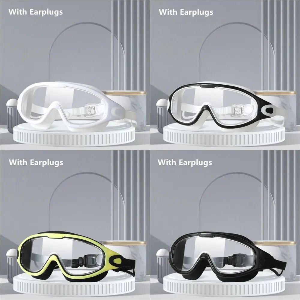 Wide Vision Anti-UV Swimming Goggles – Silicone Big Frame Swimming Goggles PLUSH