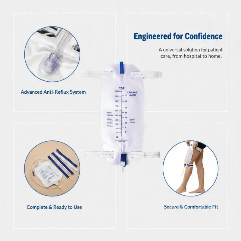 1000/2000ml Disposable Drainage Bag – Anti-Backflow PVC Drainage Collection Bag PLUSH