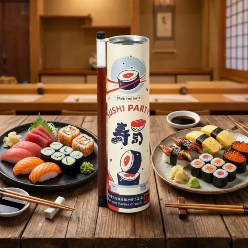 Sushi Push Box 3-Pack | Food Grade Paper Mold with Sauce Straw Sushi Mold Kit PLUSH