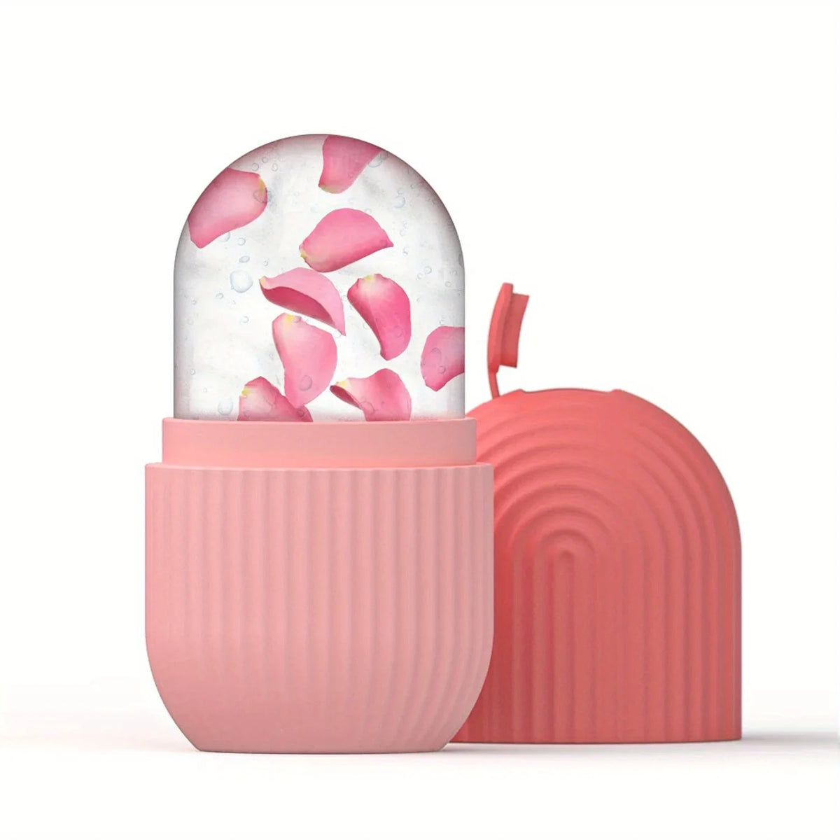 Silicone Ice Ball Face Massager Roller – Lifting & Contouring Face Massager Roller PLUSH Pink