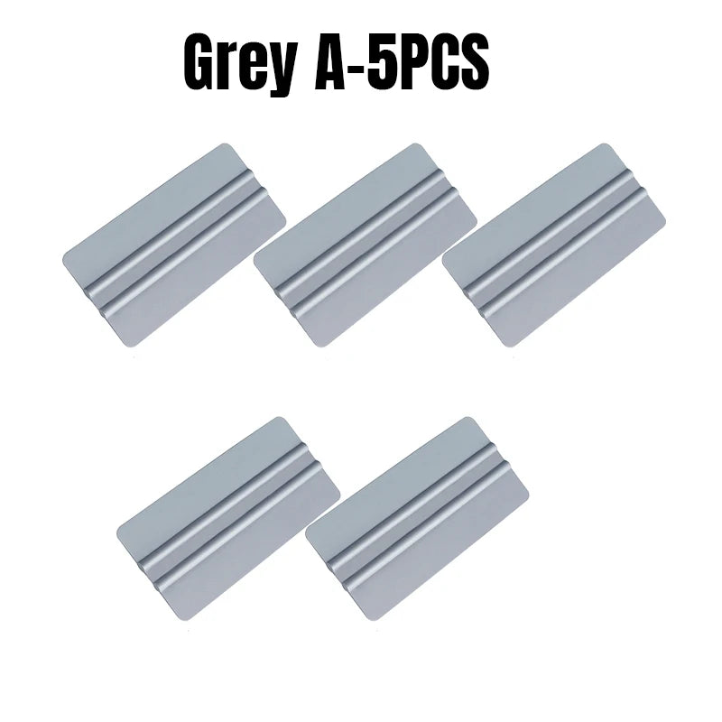Vinyl Wrap Installation Kit – Silicone Squeegee & Scraper Vinyl Wrap Tool Kit PLUSH Grey A 5PCS