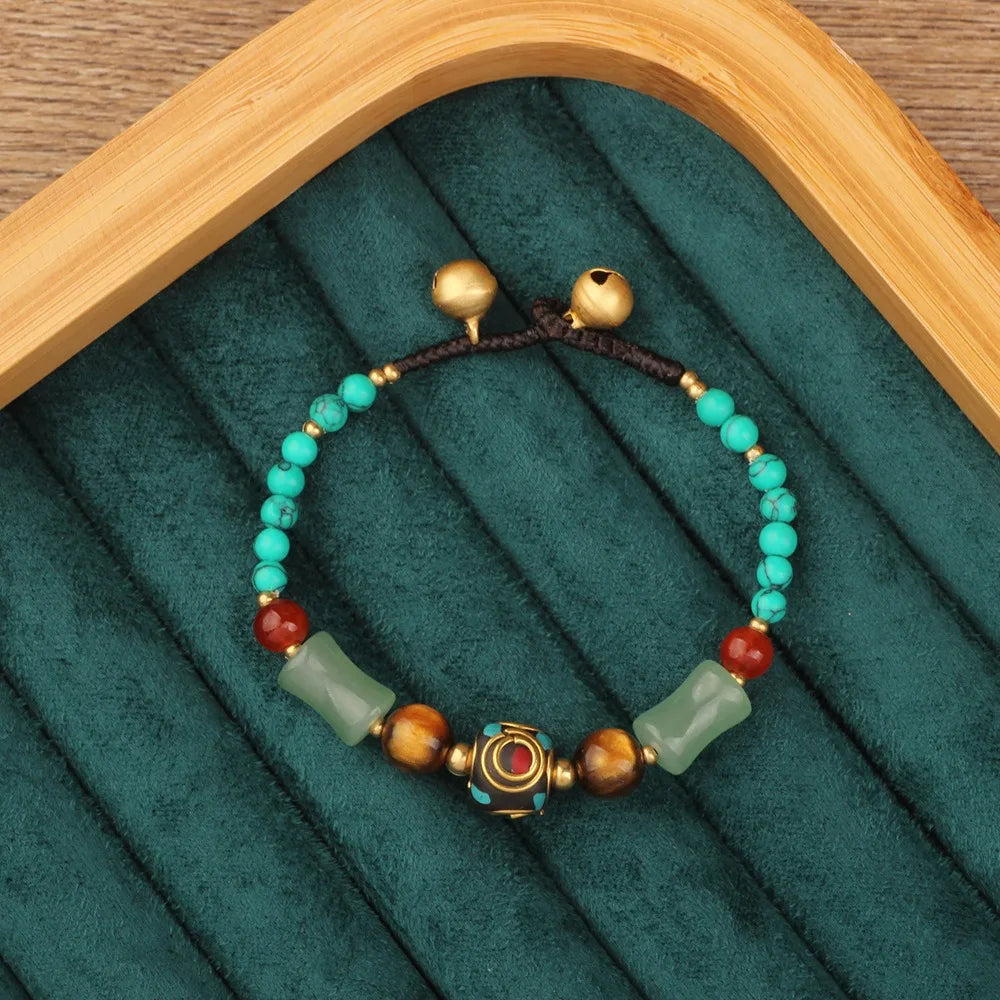 Tibetan Bohemian Beaded Bracelet – Colorful Ethnic Vintage Style Beaded Bracelet PLUSH Style 5