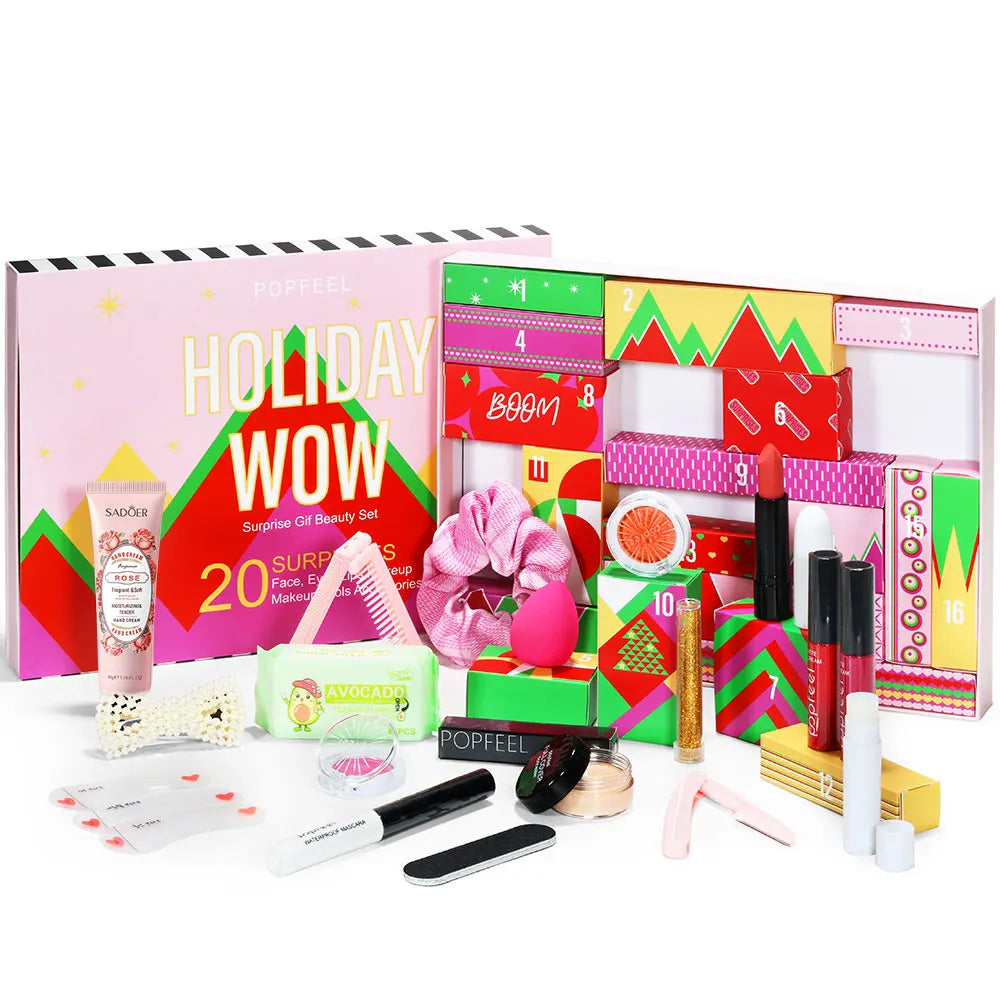POPFEEL 20-Piece Surprise Gift Box Makeup Set for Girls Makeup Gift Set PLUSH WOW001