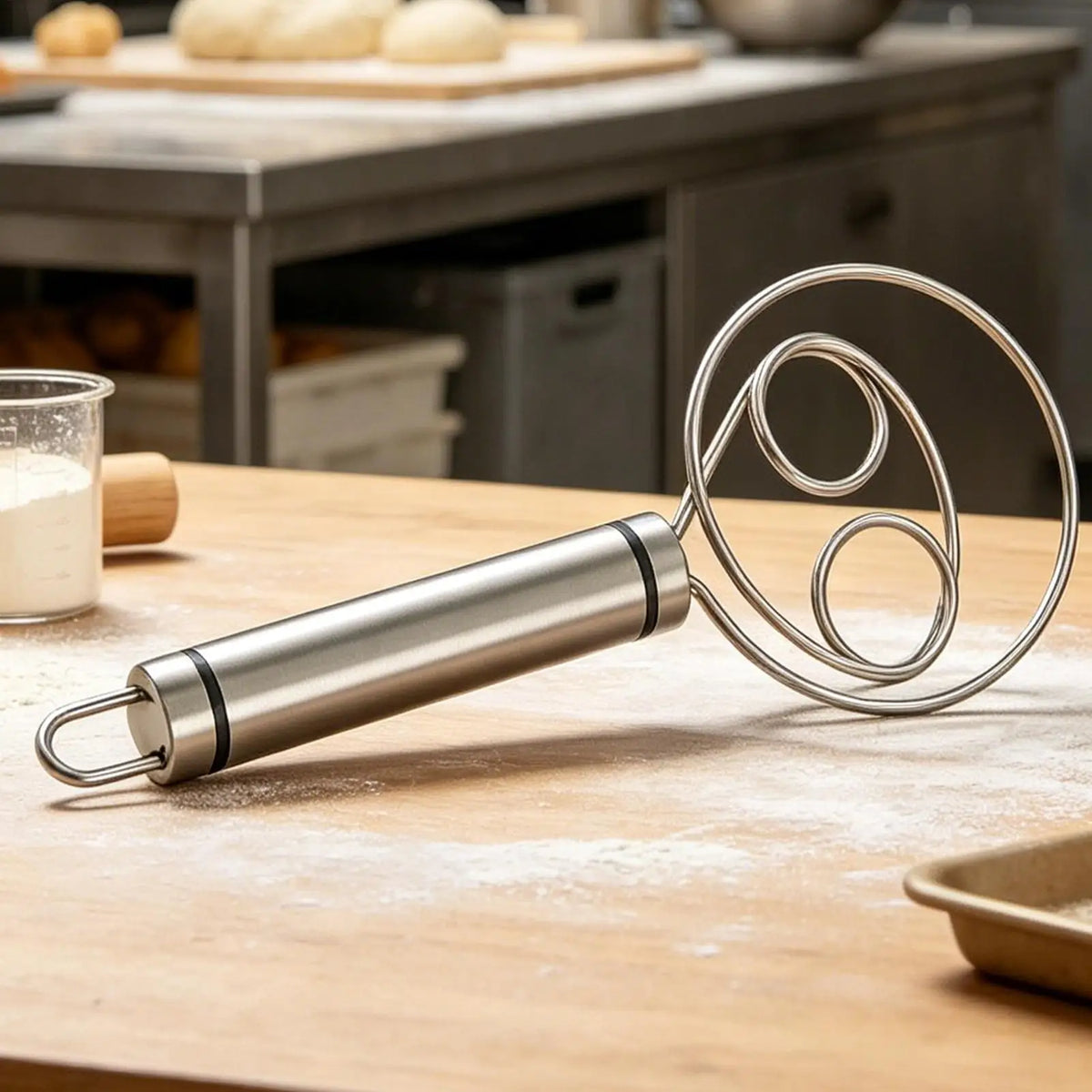 Stainless Steel Dough Whisk for Bread, Pastry & Baking Dough Whisk PLUSH
