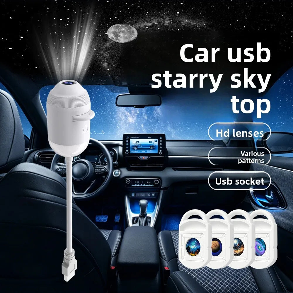 USB Galaxy Starry Sky Projector Night Light – Car & Bedroom Galaxy Projector Lamp PLUSH