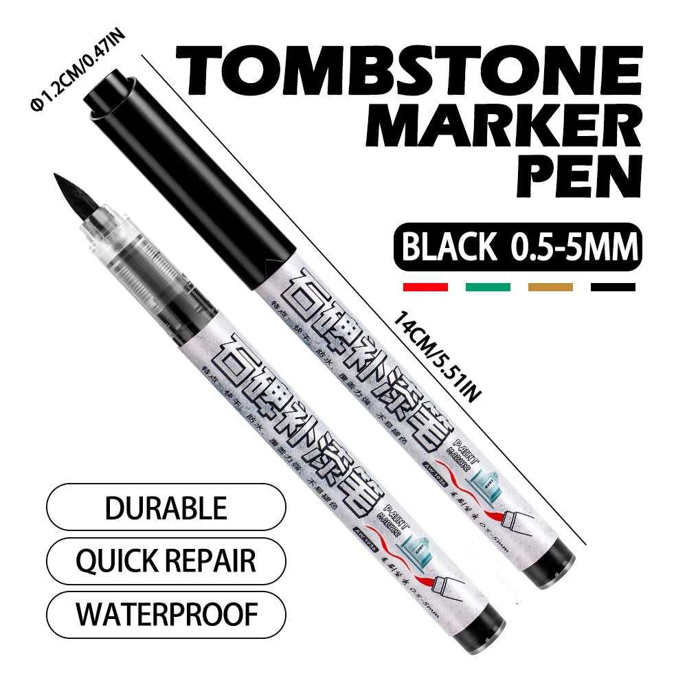 Tombstone Marker Pen – Restore Faded Granite Text | 12 Colors Tombstone Marker Pen PLUSH A1
