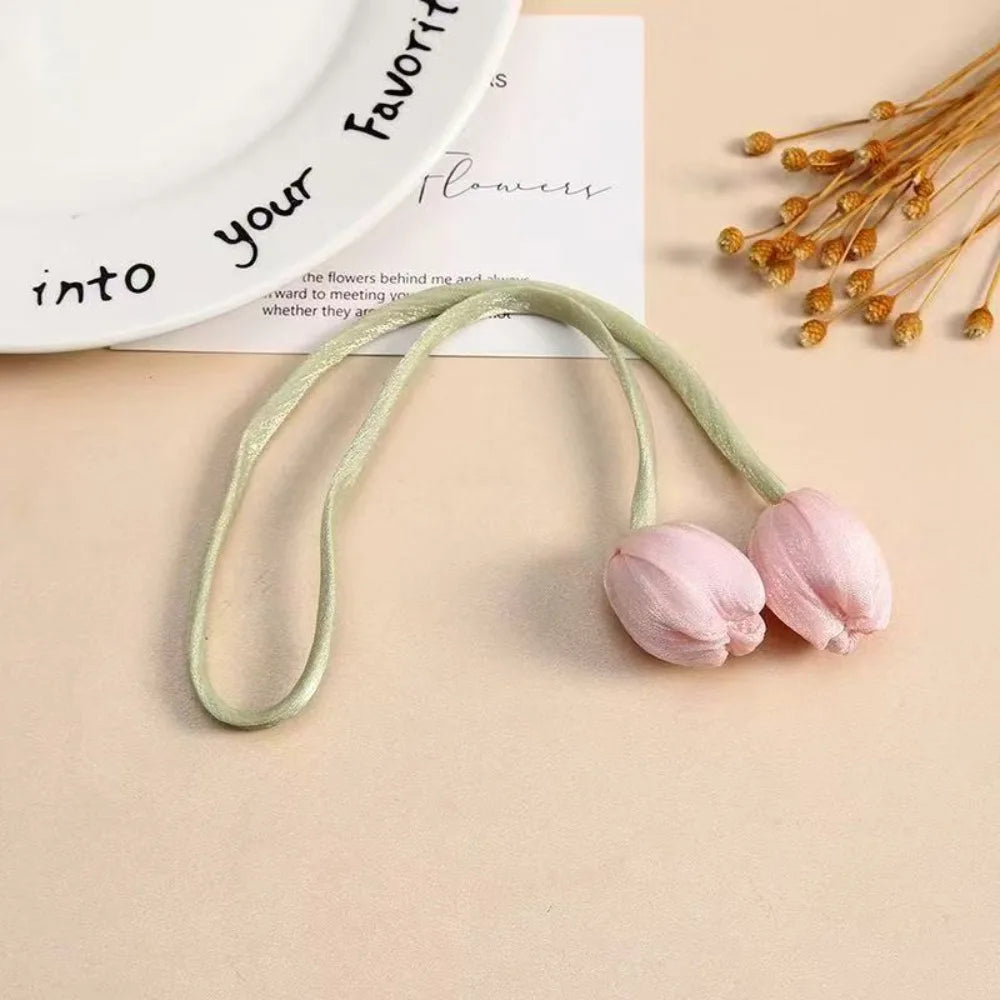 Tulip Curtain Tiebacks – Adjustable Tie Rope Straps, 1 Pair Curtain Tiebacks PLUSH
