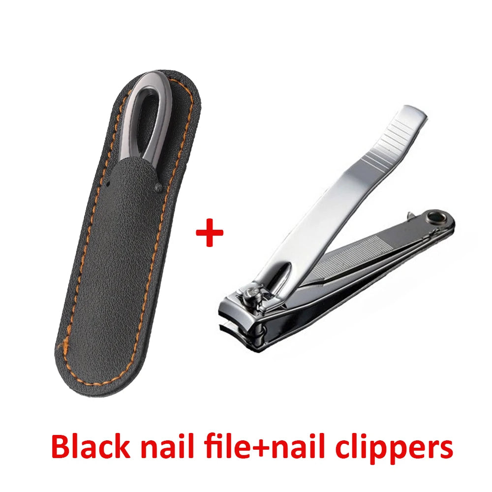 Diamond Grit Stainless Steel Nail File for Hard & Thick Nails Diamond Nail File PLUSH combo set 2pcs A