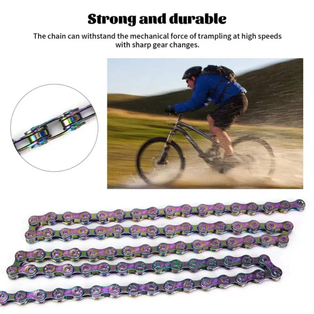 Rainbow 6/7/8 Speed Bike Chain 116 Links – Rust-Proof Bicycle Chain PLUSH