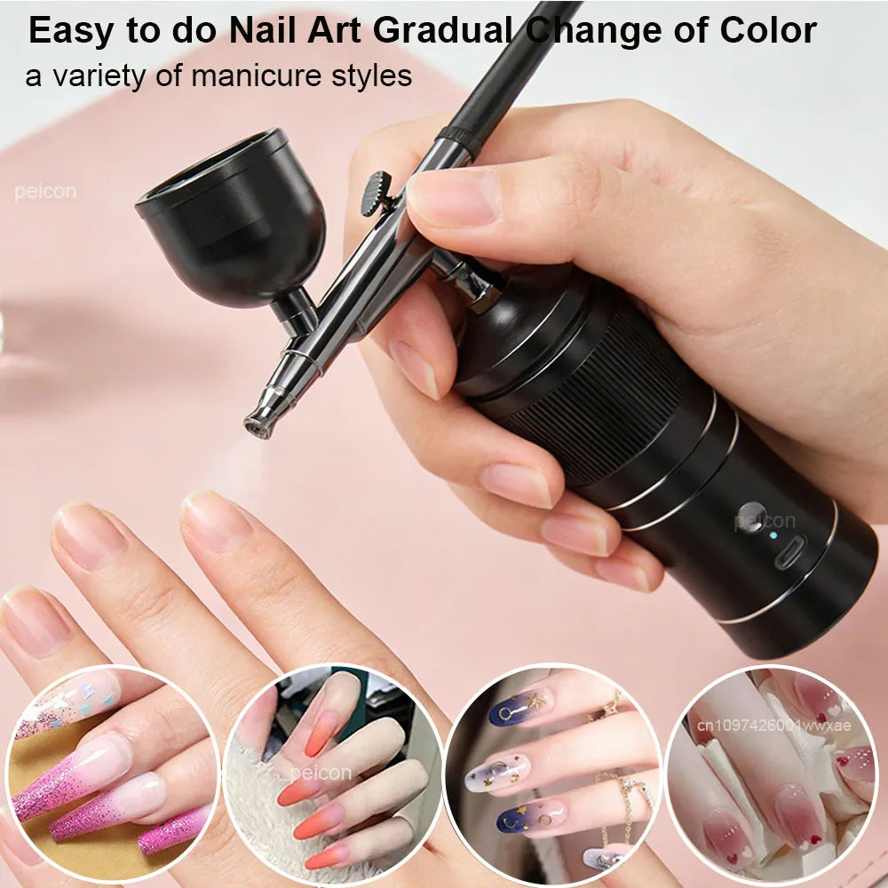 Wireless Portable Airbrush Kit with Compressor | Mini Spray Gun Airbrush Spray Kit PLUSH