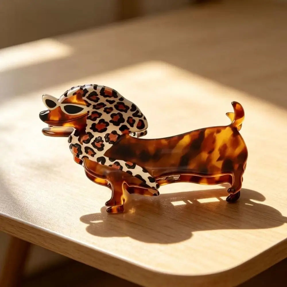 Dachshund Hair Claw Clip – Cute Acetate Shark Clip for Women Hair Claw Clip PLUSH
