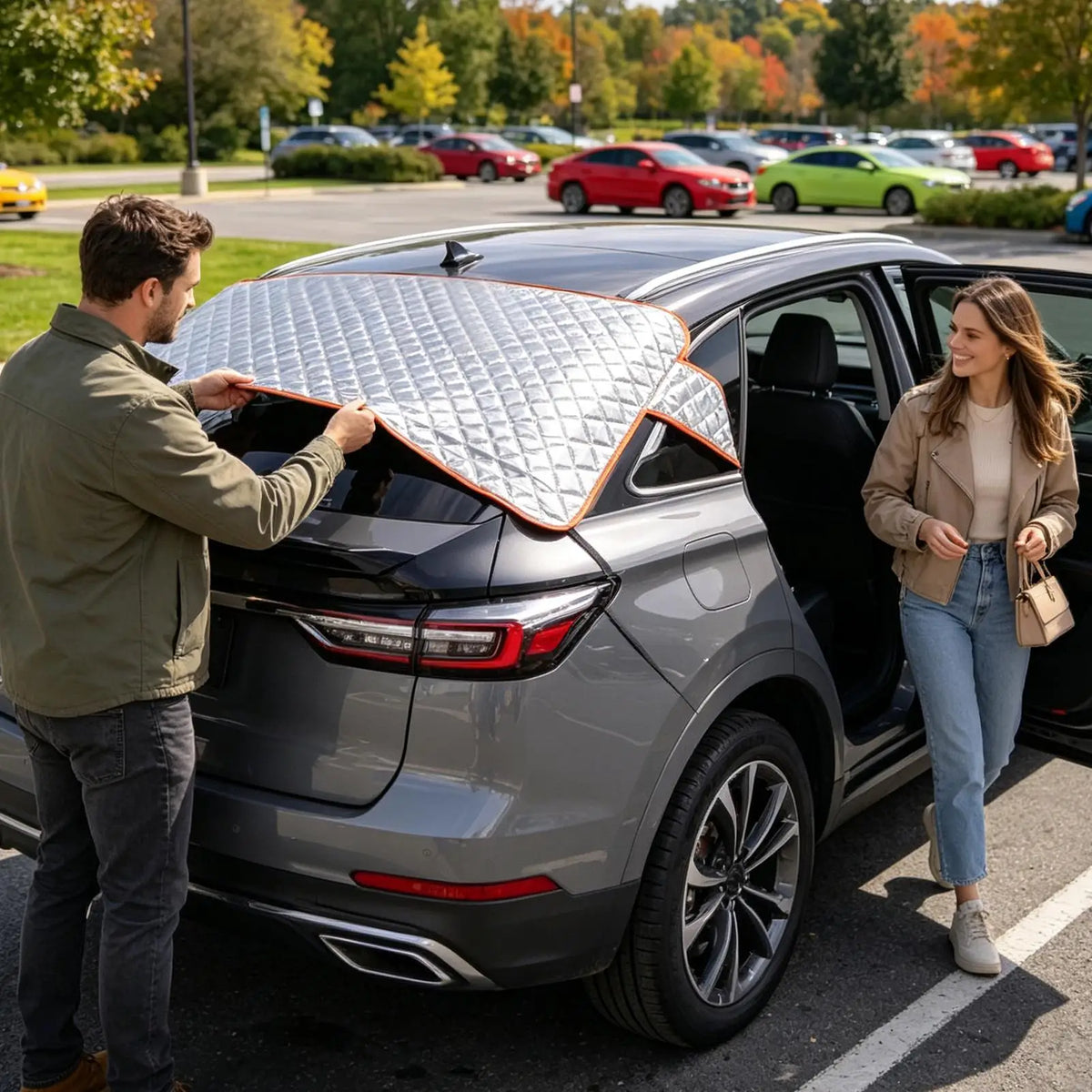 Car Windshield Snow Cover – Ice, Frost & Sun Shield Windshield Snow Cover PLUSH