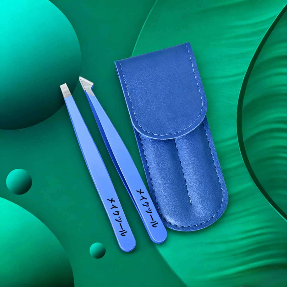 2pcs Stainless Steel Precision Eyebrow Tweezers – Flat & Hook Tip Eyebrow Tweezers PLUSH