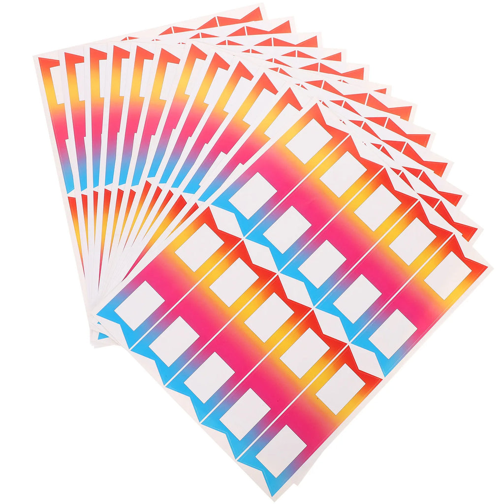 Colored Writable Adhesive Flag Labels – School & Office Stickers Adhesive Label Stickers PLUSH