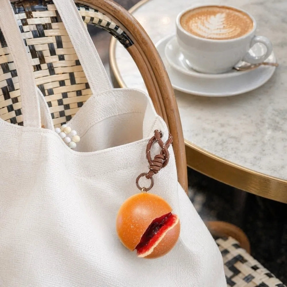 Squishy Bread Keychain Slow Rebound PU Squeeze Toy Key Ring Novelty Keychain PLUSH